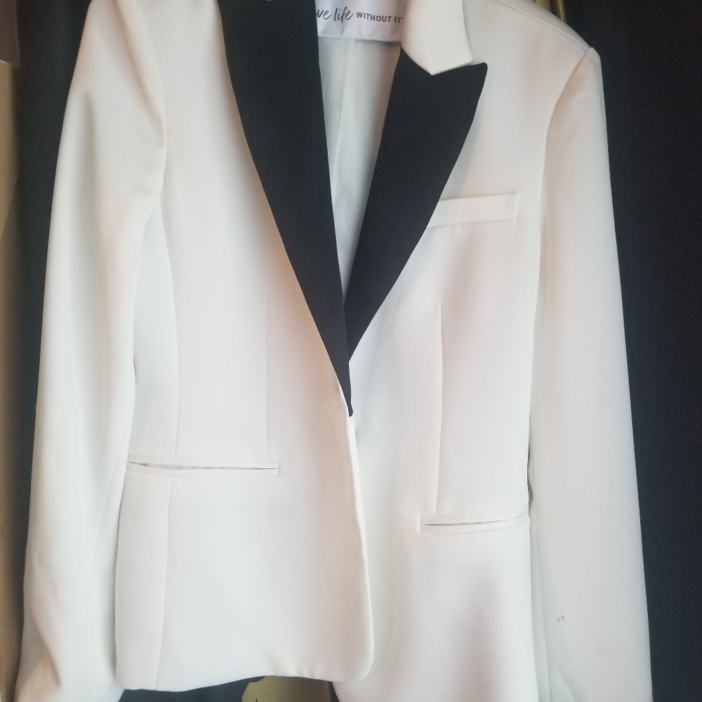 Express White Tuxedo Jacket